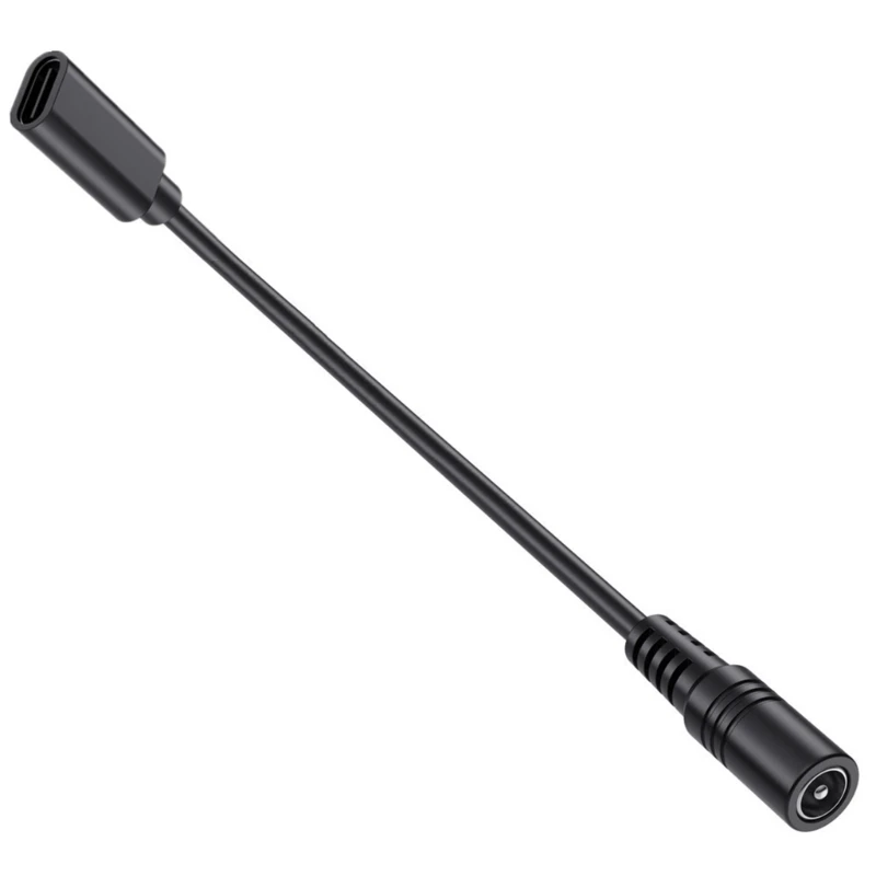 25Cm Nữ Loại C Đến DC5.5x2.1mm Dây Nối Dài Dây Cho Bộ Định Tuyến Quạt Loa Trang Sức Giọt