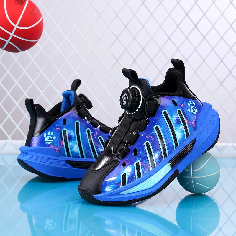 

Детские баскетбольные кроссовки, нескользящие дышащие баскетбольные тренировочные кроссовки на шнуровке, спортивная обувь для мальчиков и девочек, детская спортивная обувь