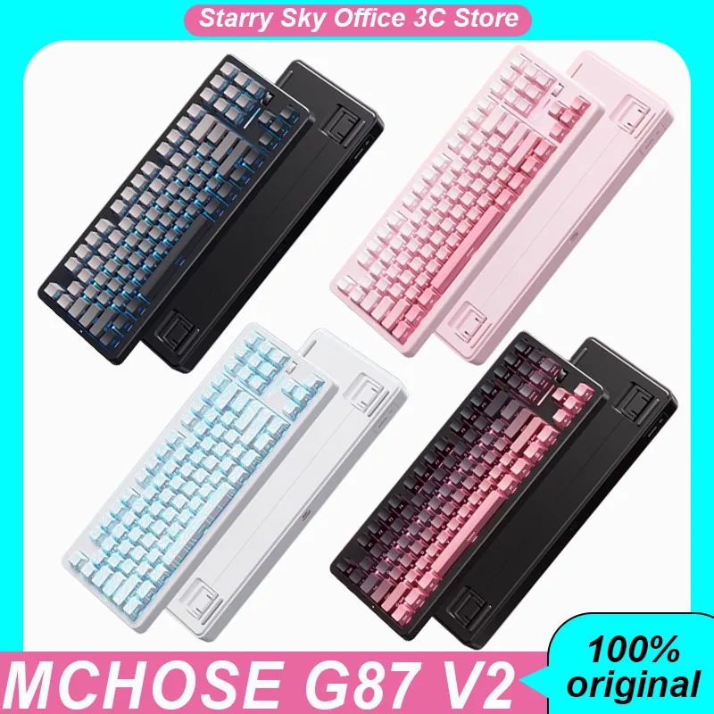 

MCHOSE G87 V2 Wireless Tri-mode Mechanical Keyboard Dual 8K 0.125ms Low Delay ARGB 10000mAh PC Esports Laptop Gaming Keyboards