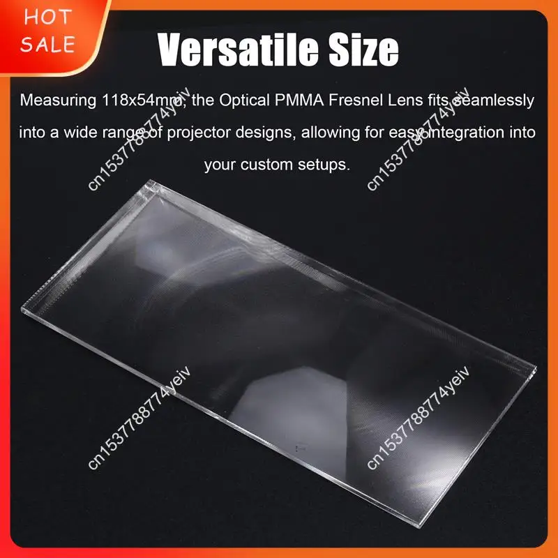 Lentille optique PMMA Fresnel, longueur focale 118x54Mm, longueur focale 185Mm, avion, projecteur DIY A62X