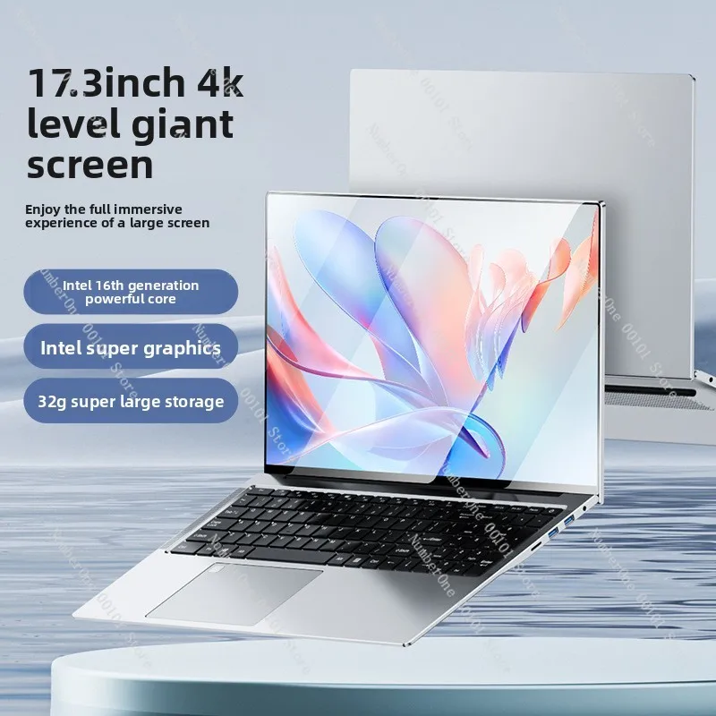 Lightweight Portable Laptop Core i7 High Performance 17.3inch Dedicated Graphics Gaming Office Internet Notebook