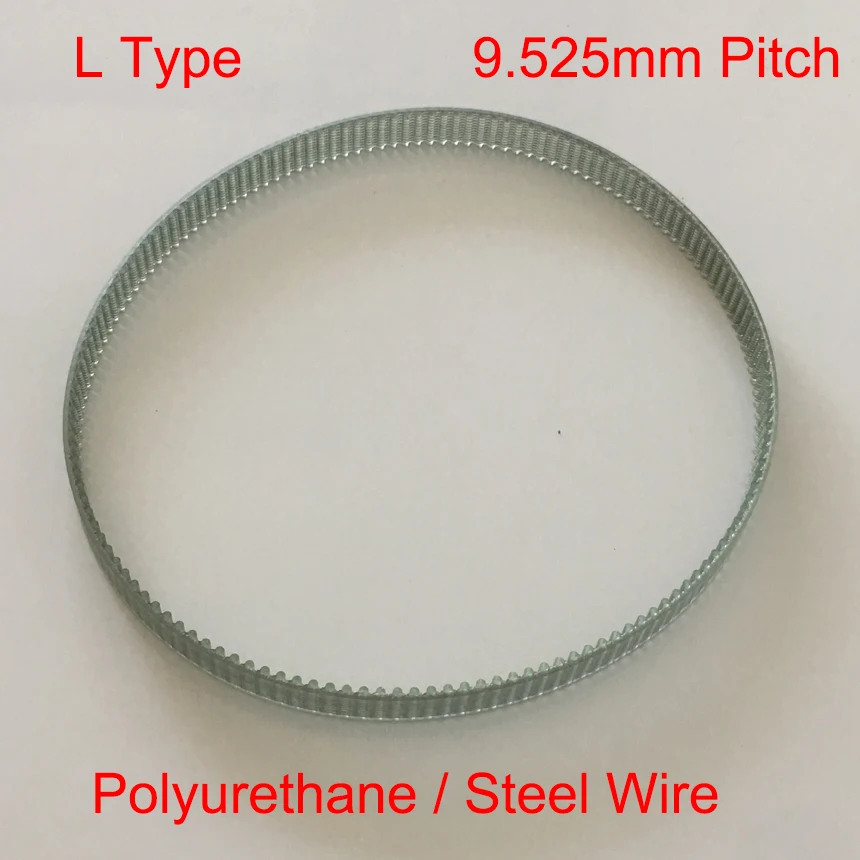 

203L 210L 225L 54 56 60 T Tooth 10mm 15mm 20mm 25mm 30mm Width 9.525mm Polyurethane PU Steel Wire Cogged Synchronous Timing Belt