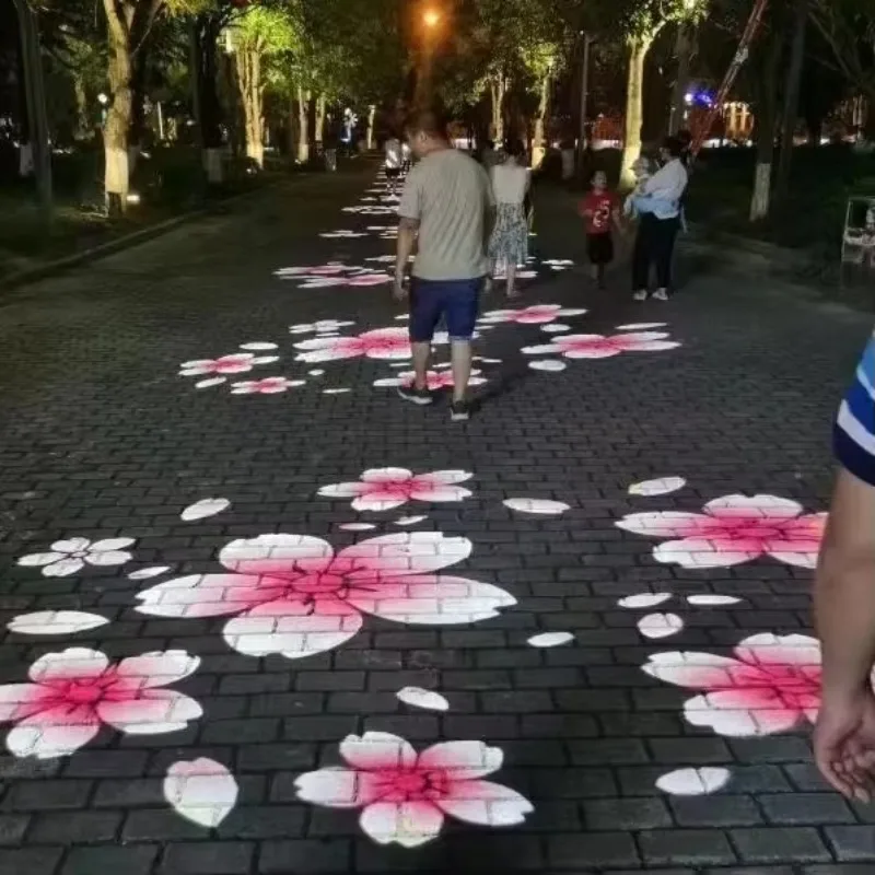 Custom 80W Outdoor Waterproof LED Gobo Projector With Dynamic Projection Lamp IP65 Rating Creative Special Effect Pattern Light