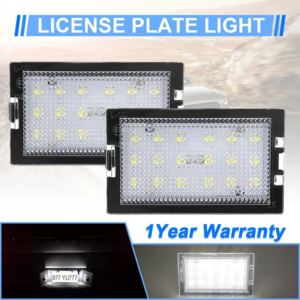 

Winetis 2Pcs 6000K White LED License Plate Lights Number Tag Lamps For Range Rover Sport Discovery L320 LR2 LR3 LR4