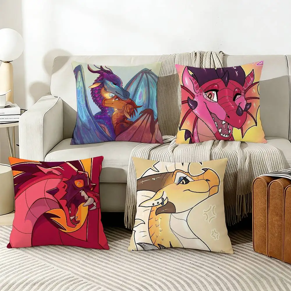 

W-Wings of F-Fire Dragon Pillow Case Living Room Sofa Cushion Cover Suitable For Home Bedroom Room Decoration
