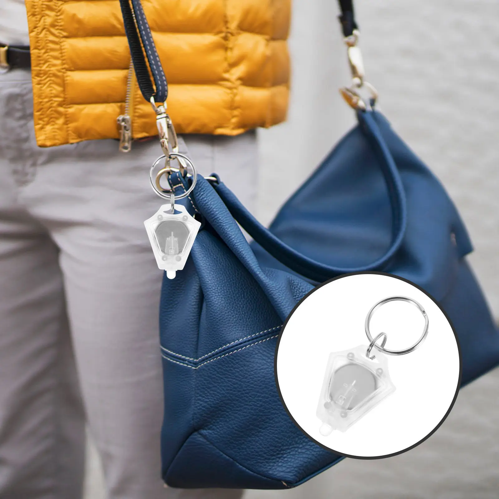 5Pcs Plastic LED Keychain Mini Key Ring Lamp Emergency Light Portable for Outdoor Fishing Camping Key Chain LED Lamp