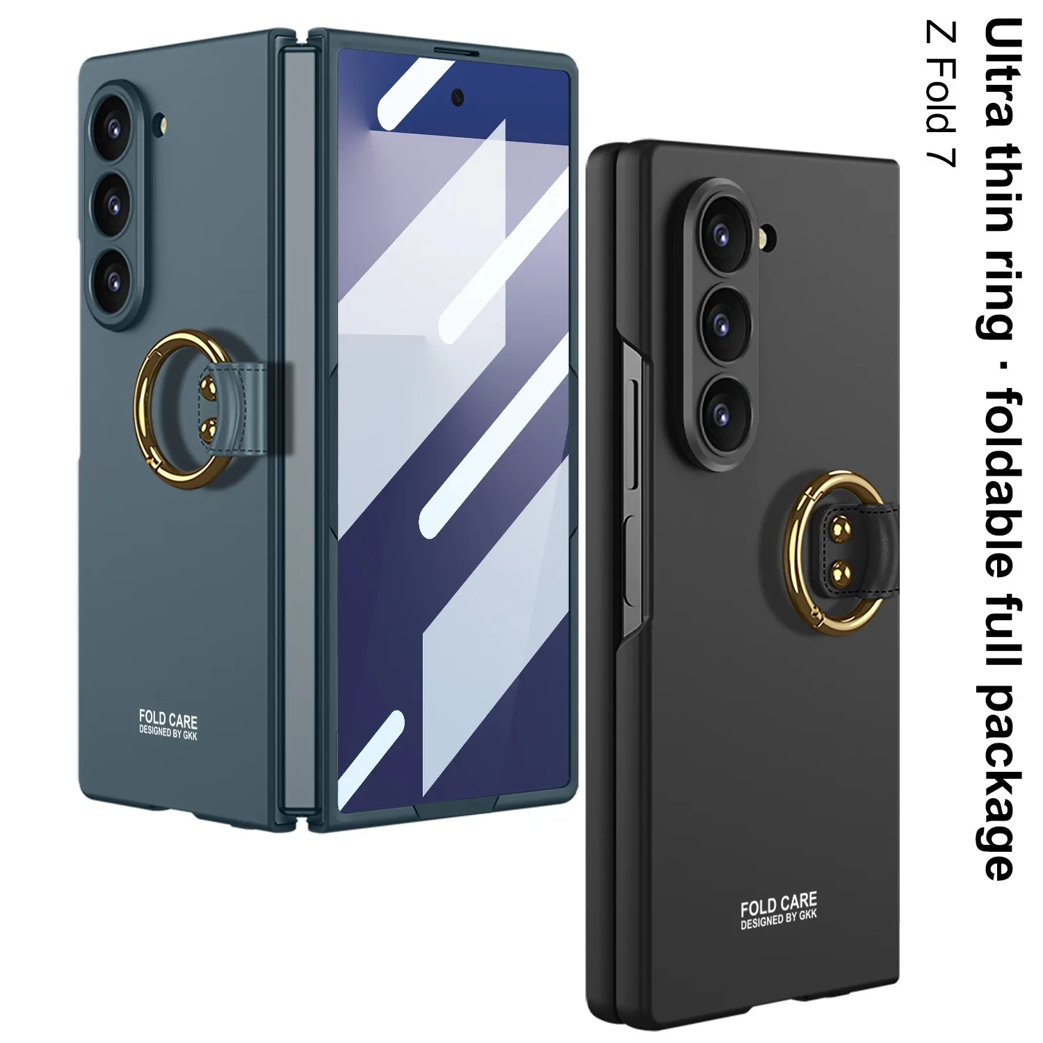 

Ultra thin Ring Bracket With Tempered Film Case For Samsung Galaxy Z Fold 7