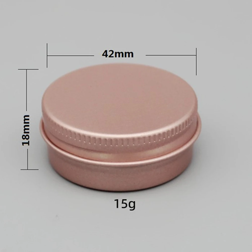 5/10/15/20/30/50/60g Roségold runde leere Aluminium box Deckel silberne Blechdosen runde Metall box leere Ceam Glas Kosmetik behälter – Detail 3