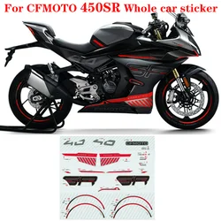 For CFMOTO 450SR Suitable for 450SR Original Factory Decal Zircon Black Full Car Decal CF400-6 Motorcycle Body Print Decal