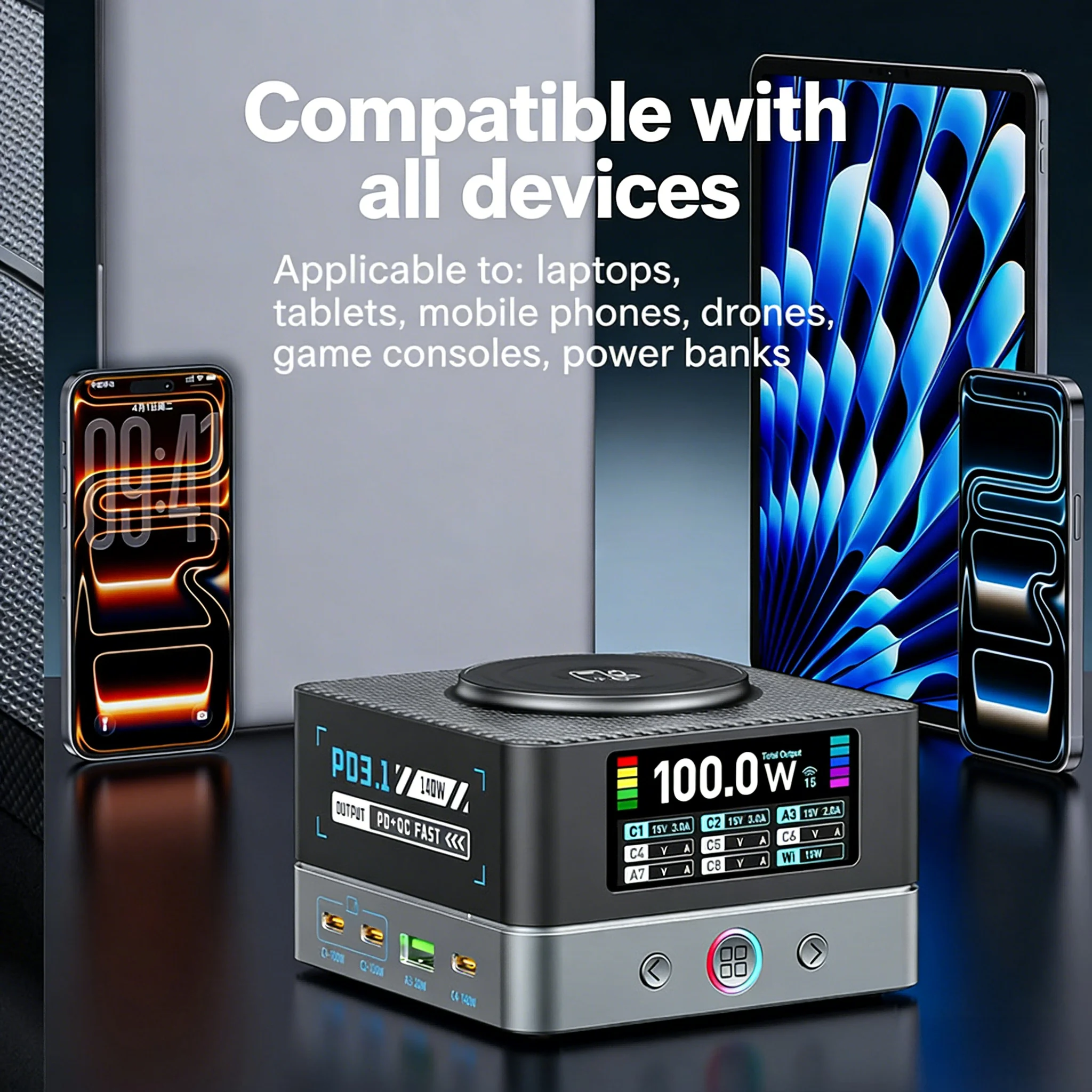 2026 New 9-in-1 GaN Desktop Ch - Smartwatch Phone Watches ulasan dan harga