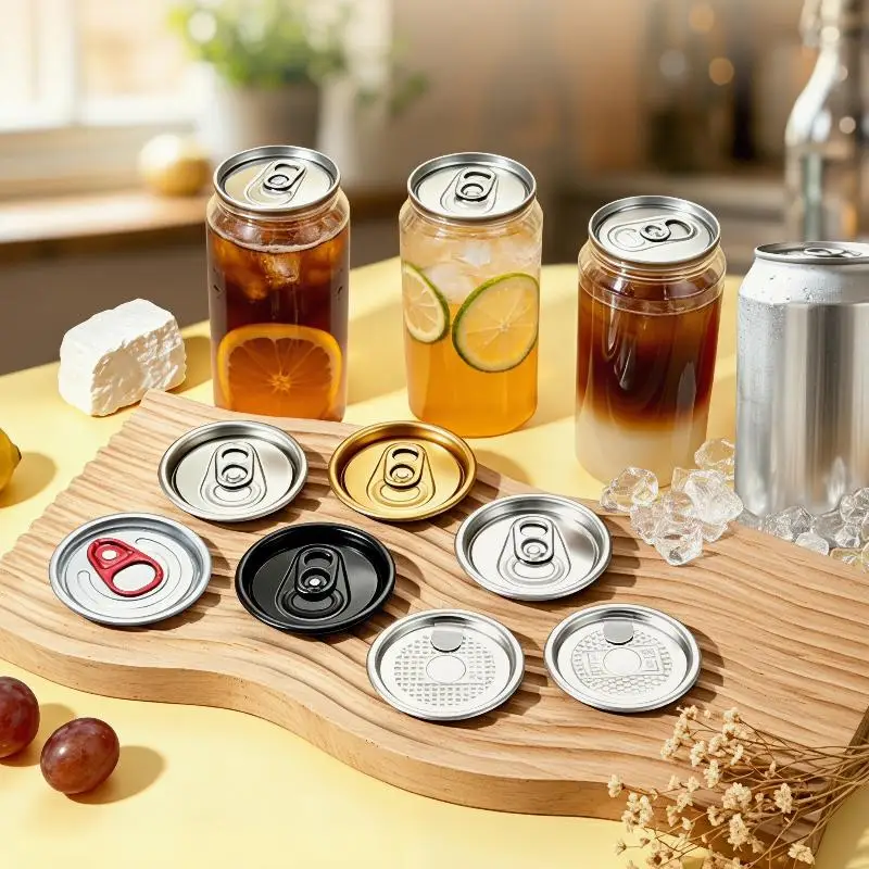 50pcs Pull Ring Lid Beverage Soda Drink Beer Cola Lids Food Can Cover Seal Keep Fresh Cover 52mm Can Lids