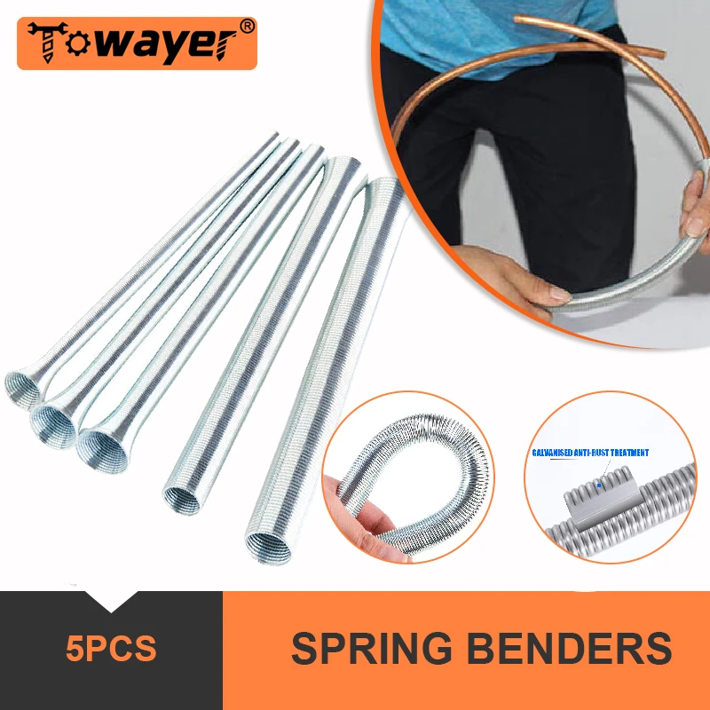 5pcs/set Spring Benders Bending Tool For Air-conditioning Copper Pipe With Resilience Copper Pipe Bending Tools Manual Tools