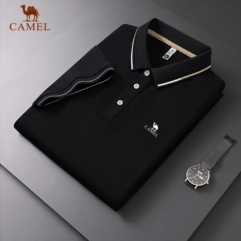Summer New Embroidered CAMEL Polo Shirt Men\'s High Quality Fashion Casual Comfortable Breathable Cool Short Sleeved Shirt Top