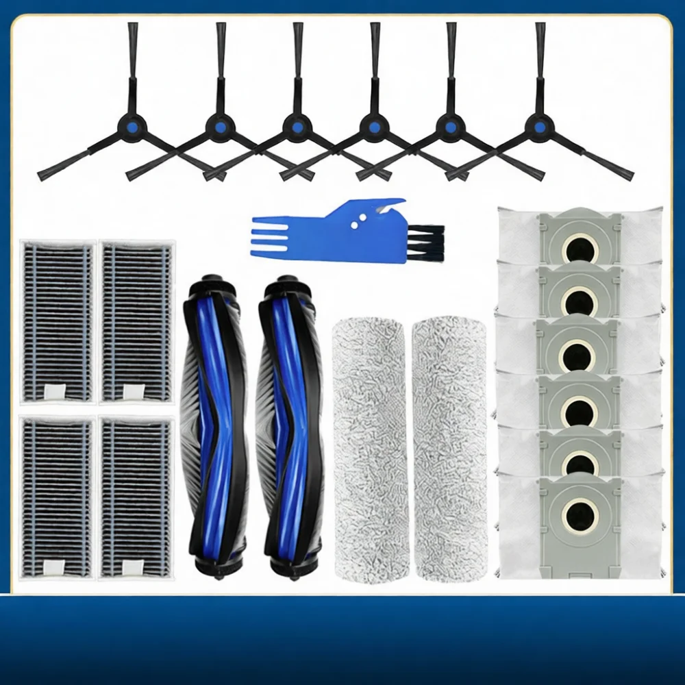 For Ecovacs X8 Pro Omni Series Robotic Vacuum Replacement Parts Main Brush Hepa Filter Mop Cloth Dust Bags Essentials