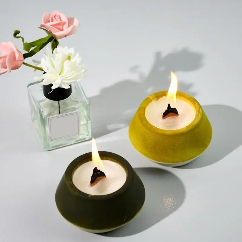 

K43F Resin Round Cup Silicone Molds Flexible Silicone Mold for Candle Holder