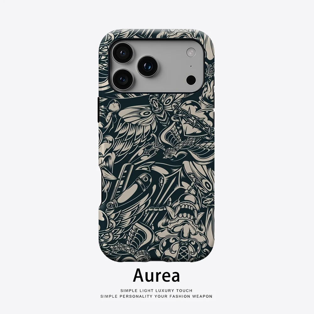Ink Swirl Maze Handyhülle für magnetische Handyhülle für IPhone 17 16 15 14 13 Pro Max Plus Single Double-Layer Tough Case