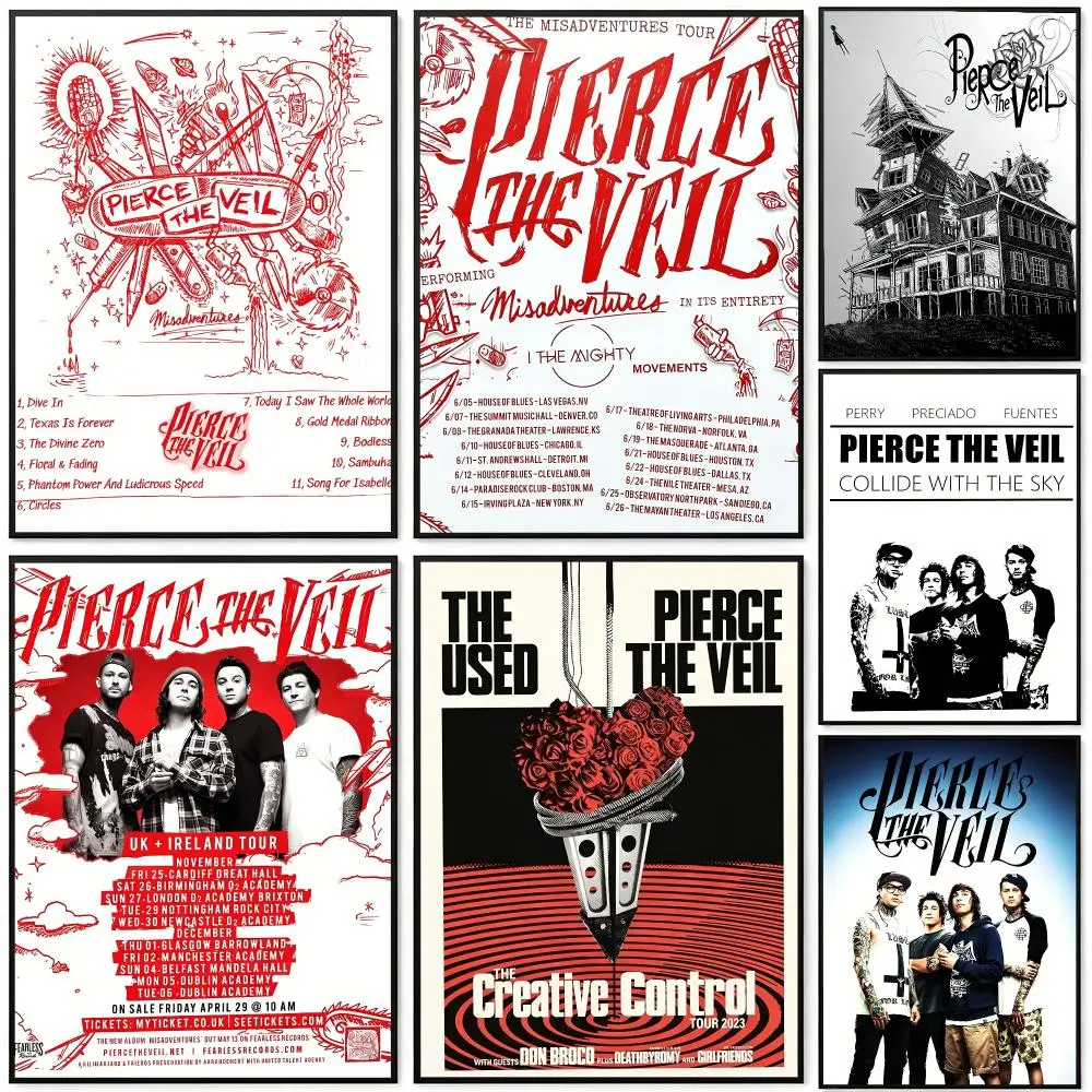 music Pierce The Veil Poster Poster HD Frameless Fresh Natural Style Wall Art Home Decor For Living Room Bedroom Gift