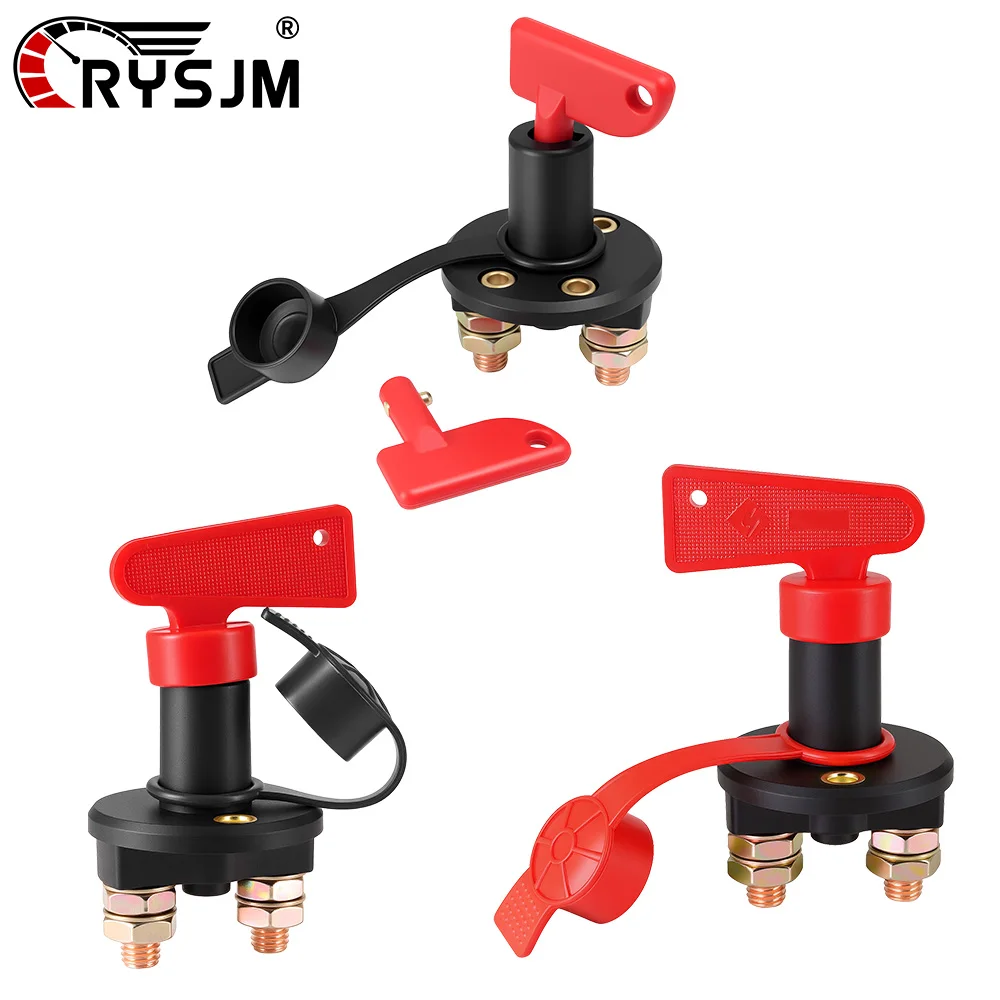 

Car Rotary Power Switch 12V-32V Battery Cut Off Power Switch 300A Isolator Disconnector Switch Mini Portable Waterproof Kill