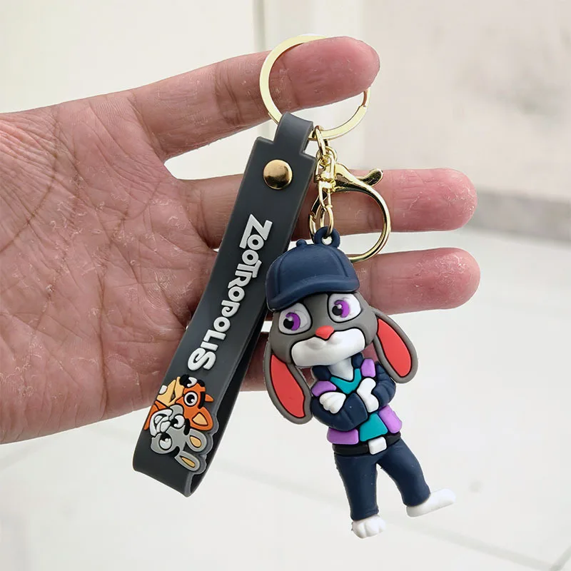 لطيف Zootopia المفاتيح شخصية كرتونية جودي نيك رئيس بوجو كيرينغ معلقة الأزواج حقيبة الديكور مهرجان هدية