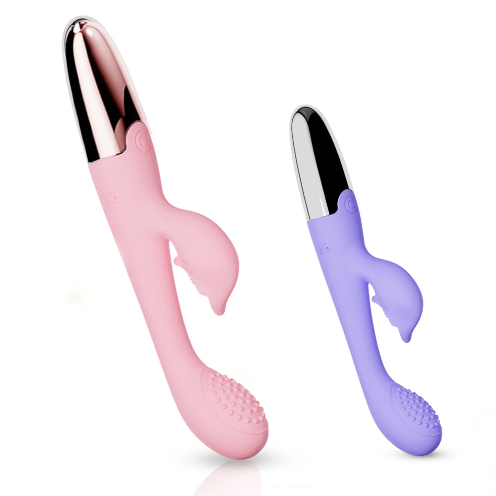 Silicone Double Ended Heating Vibration Massager Multi-speed Adjustable Intimate Wellness Toy for Adult Women