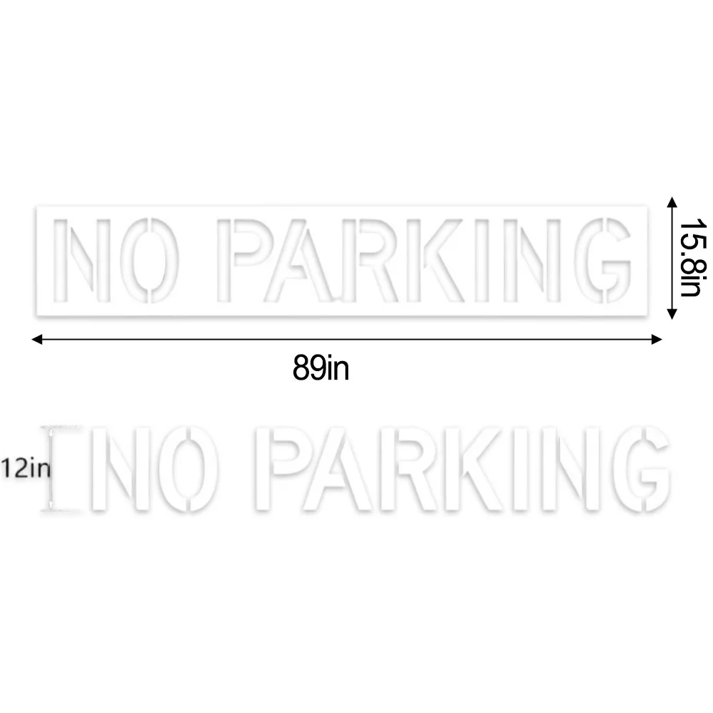 

Foldable Curb Template Parking Lot Stencil Outdoor Marking Projects 12-Inch Tall Letters Easy To Clean For Asphalt