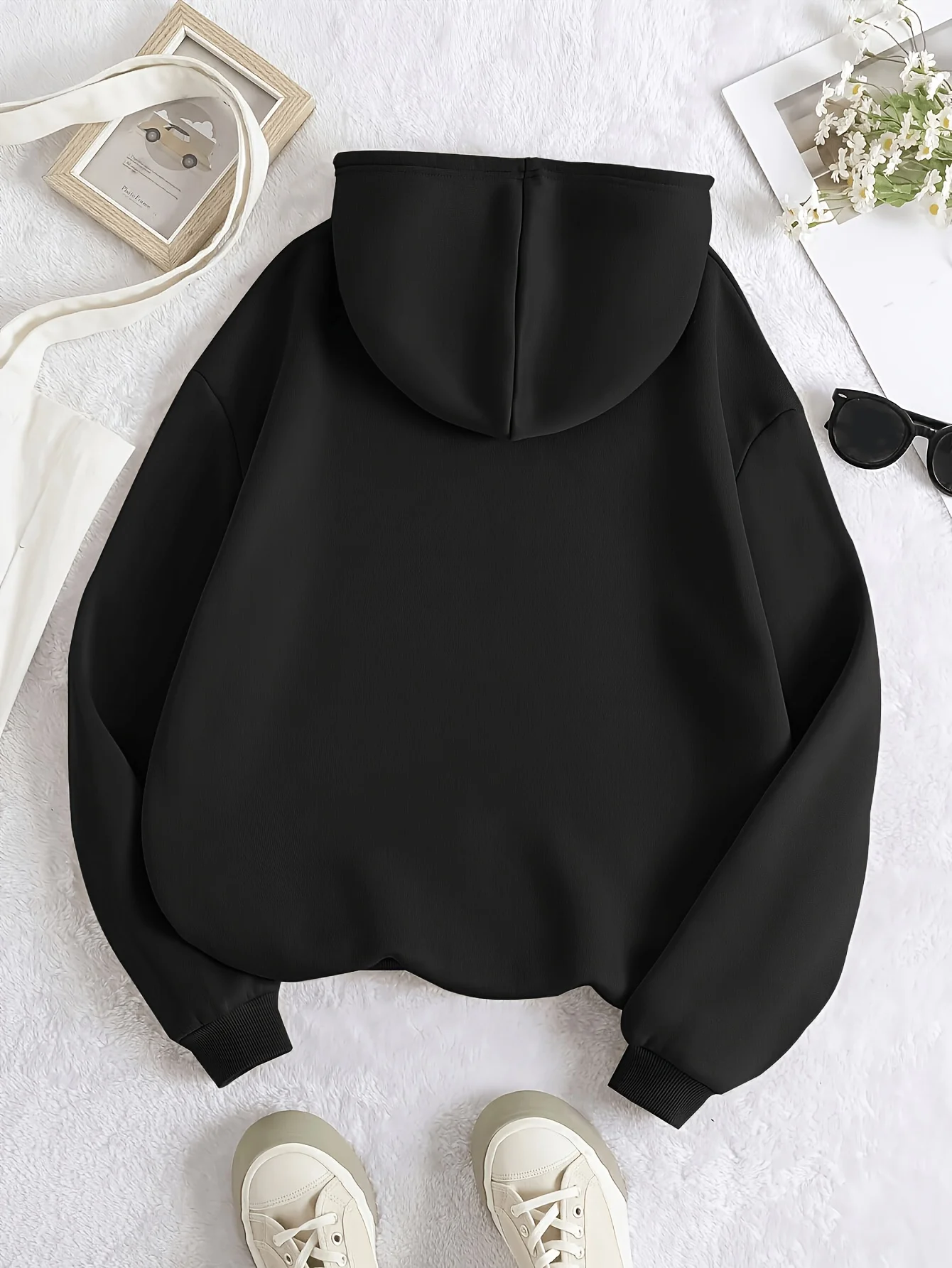 Women's Minimalist Leopard Print Heart Pattern Hoodie, Autumn/Winter Casual Sweatshirt, -Lined for Warmth, Long-Sleeve Comfortable Sweatshirt, Versatile Daily Top for Women, Women's Apparel