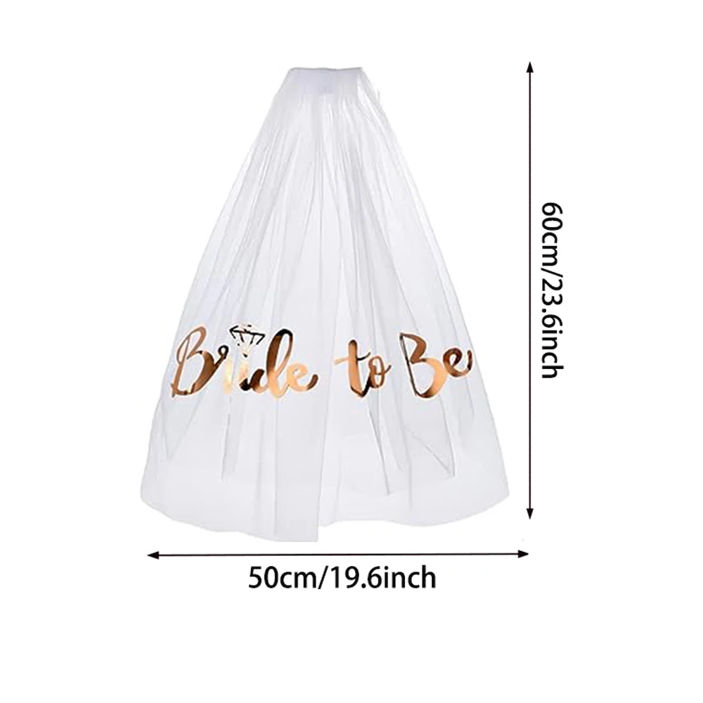 Brautschleier für Junggesellenabschiede, Roségold, Schärpe, Stirnband, glitzerndes Braut-Banner für Junggesellinnenabschiede, Hochzeit im Freien, erschwingliche Gastgeschenk – Detail 8