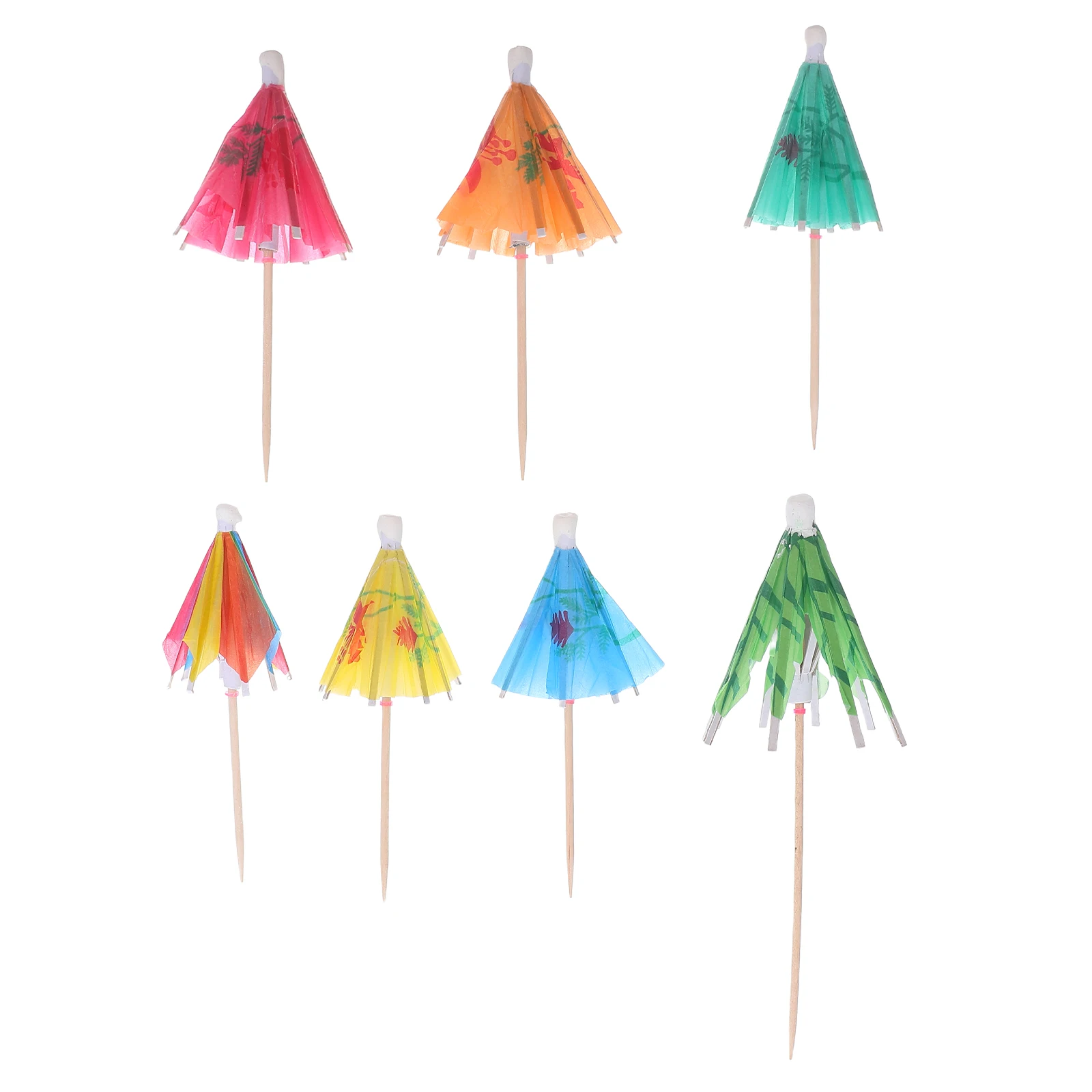 

120 Pcs Tropical Cocktail Umbrella Decor Cake Decorating Umbrellas Mini Oil Paper