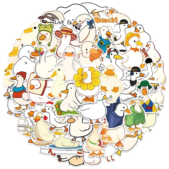 731-392ebf.jpg Cute Duck Sticker Pack (50/100pcs) DIY Phone Cases Desktop