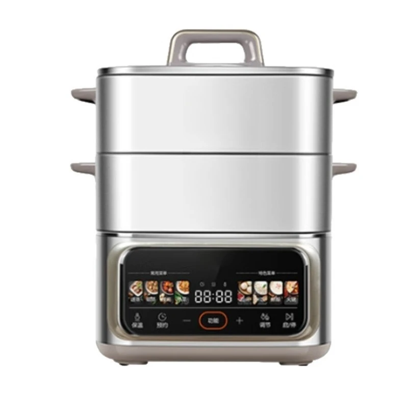 Electric steamer, household multi-function pot 17L three-layer steamer stainless steel