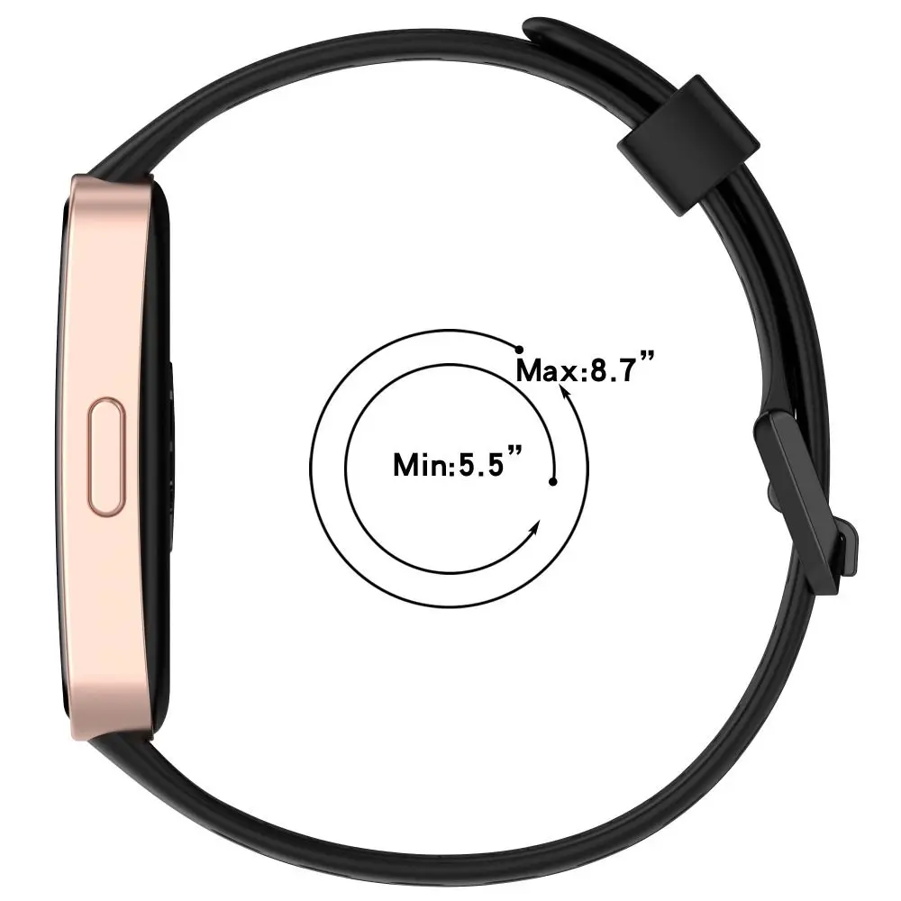 Nova pulseira de relógio de silicone de substituição respirável pulseira fivela acessórios pulseira para huawei band 9/8