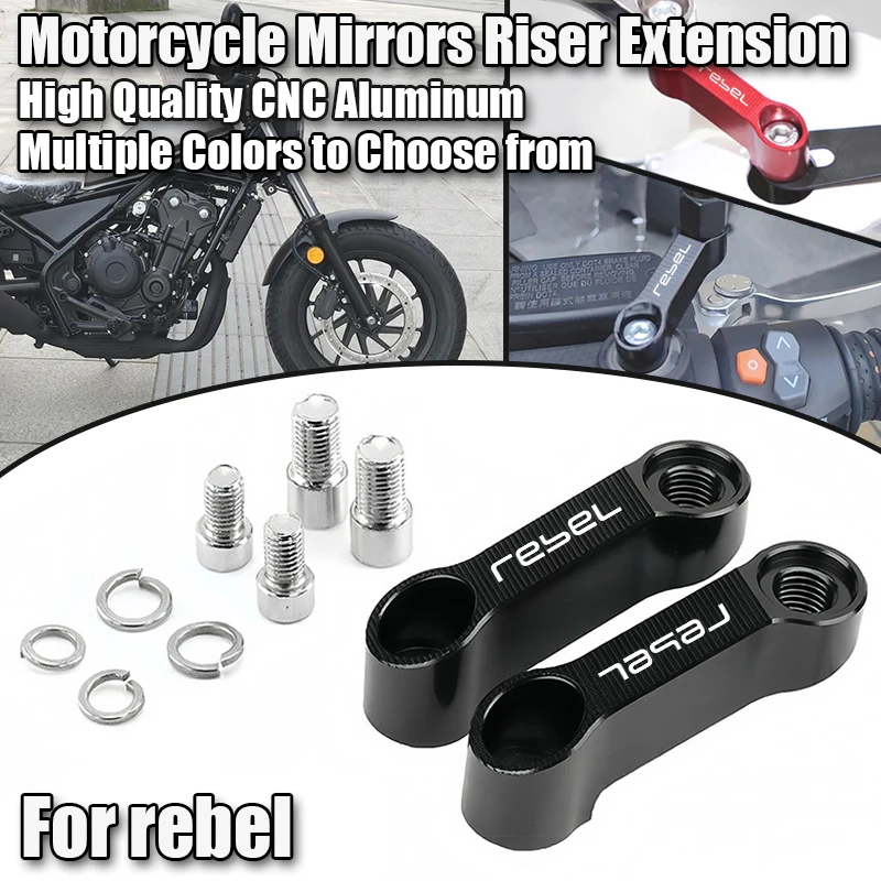 For Honda Rebel CMX300 CMX500 CMX1100 Motorcycle Accessories Rearview Mirrors Extension Riser Extend Adapter