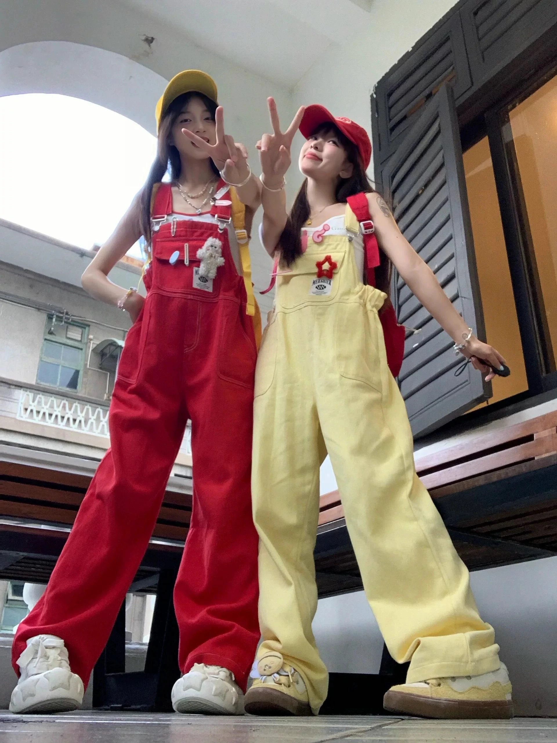 Jumpsuits Women Sweet Autumn Denim Leisure Street Ulzzang Simple Pure Washed Vintage Y2k Dopamine Style Harajuku Overalls Wh5