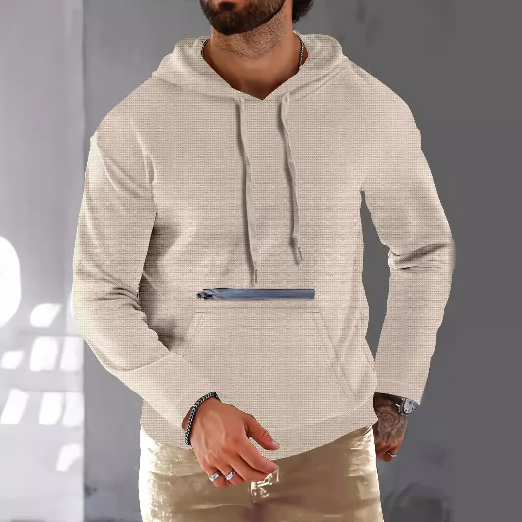 New Waffle Sports Sweater Zipper Drawstring, This Classic Model Is Factory Direct Sales, Spot First Delivery