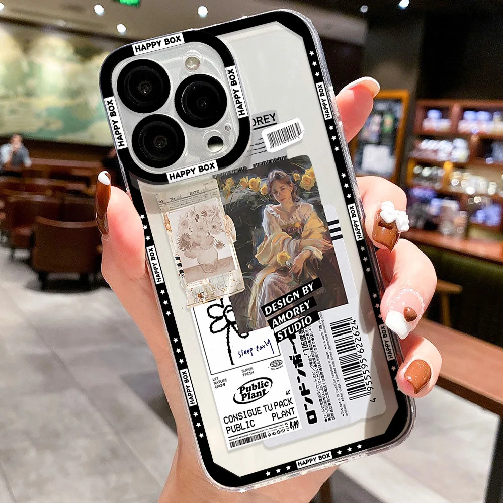 Trendy Hip Hop For iPhone 16 ProMax Phone Case iPhone 14 15 13 ProMax 11 13 12 Mini Pro XsMax 7 8 Plus SE Full Cove Soft Case