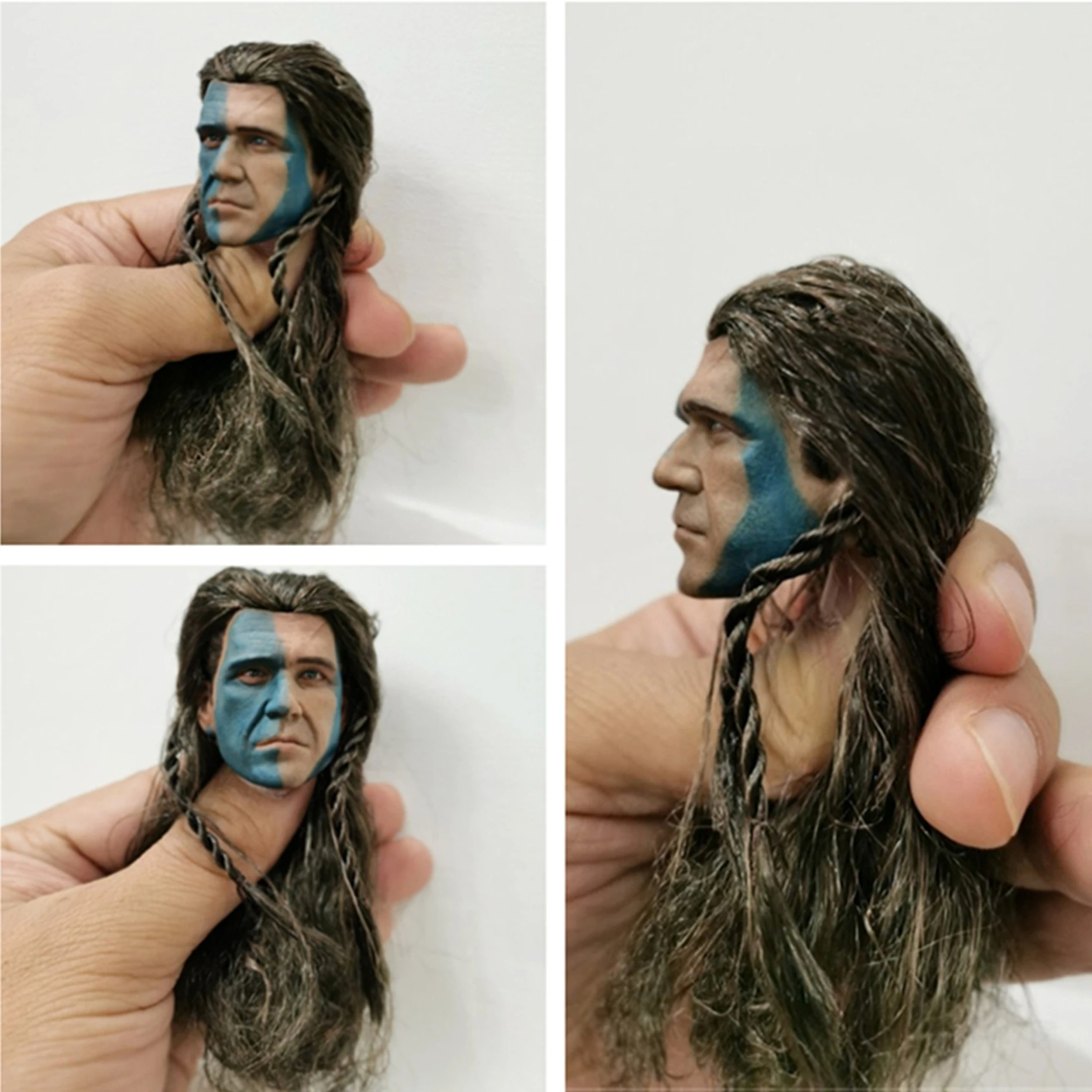 

1/6 Scale William Wallace Camo. Face Mel Gibson Head Sculpt Fit for 12'' Male Action Figure