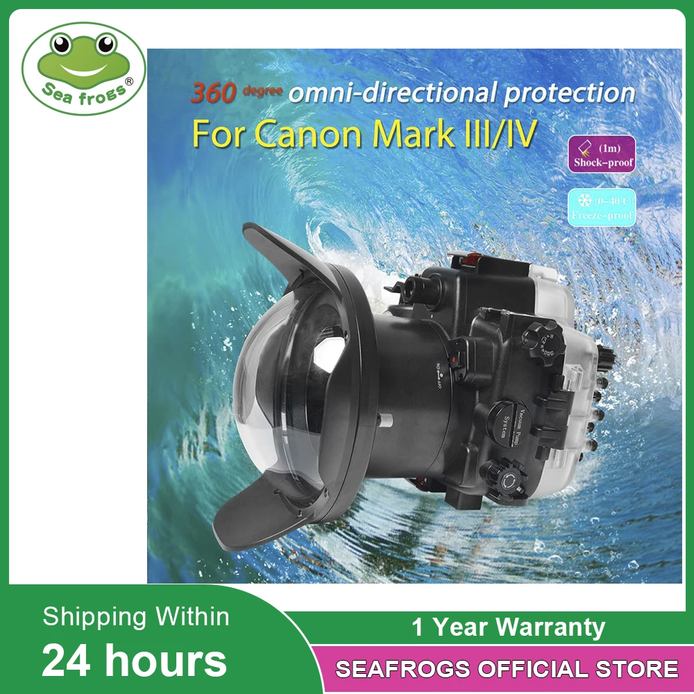 

Seafrogs 40meter Waterproof Diving Camera Housing for Canon 5DIII/IV 100mm 25-105mm lens