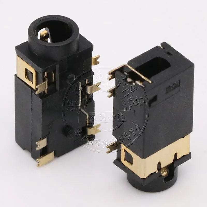 10pcs PJ-342BGold-plated double post patchSpecial for host sound cardAudio socket 3.5mm3.5 headphone jack