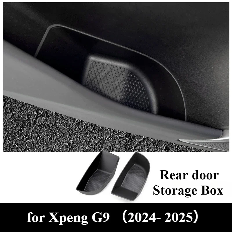 Für Xpeng G9 2022-2025 Mittelkonsole Armlehnenbox Aufbewahrung Schwarzer Getränkehalter Ablagefach Organizer Innenraum-Zubehör