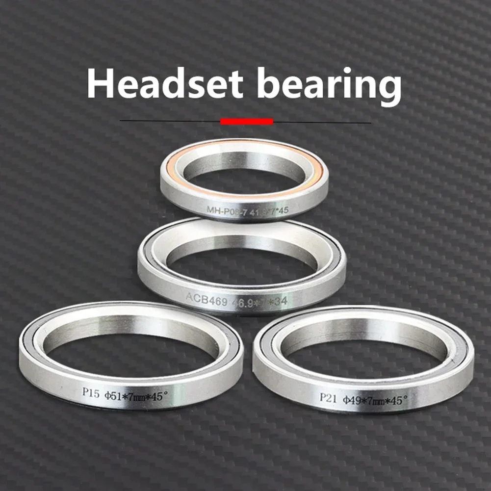 Bike Headset Bearings 1.5 1 1/8inch Road Bicycle Straight Tube Fork Internal Steering Bearing Repair Parts 38/39/41/44/49/52mm