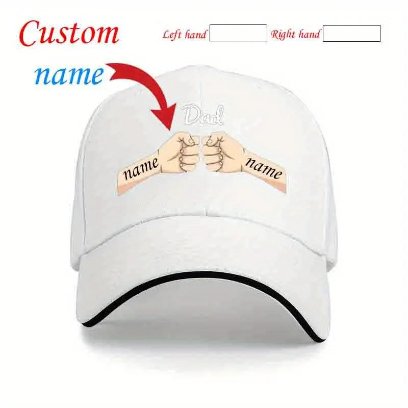 قبعة بيسبول قابلة للتعديل بطباعة مخصصة للأب، قبعة بيسبول ساندويتش طراز قديم، خفيفة الوزن 100% بوليستر، قابلة للغسل يدويًا