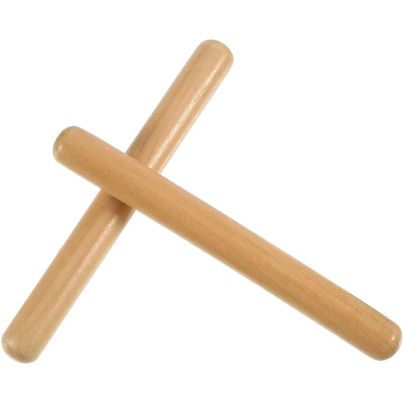 Claves classiche Bastoni ritmici Bacchette per batteria in legno Claves classiche Strumento a percussione Giocattolo musicale per bambini Apprendimento del ritmo