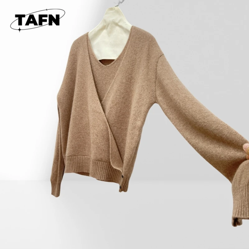 女性用オーバーサイズニットセーター、秋と冬にぴったりの暖かくてスタイリッシュなアイテム、冬に暖かくエレガント、快適な着用感 AI0328