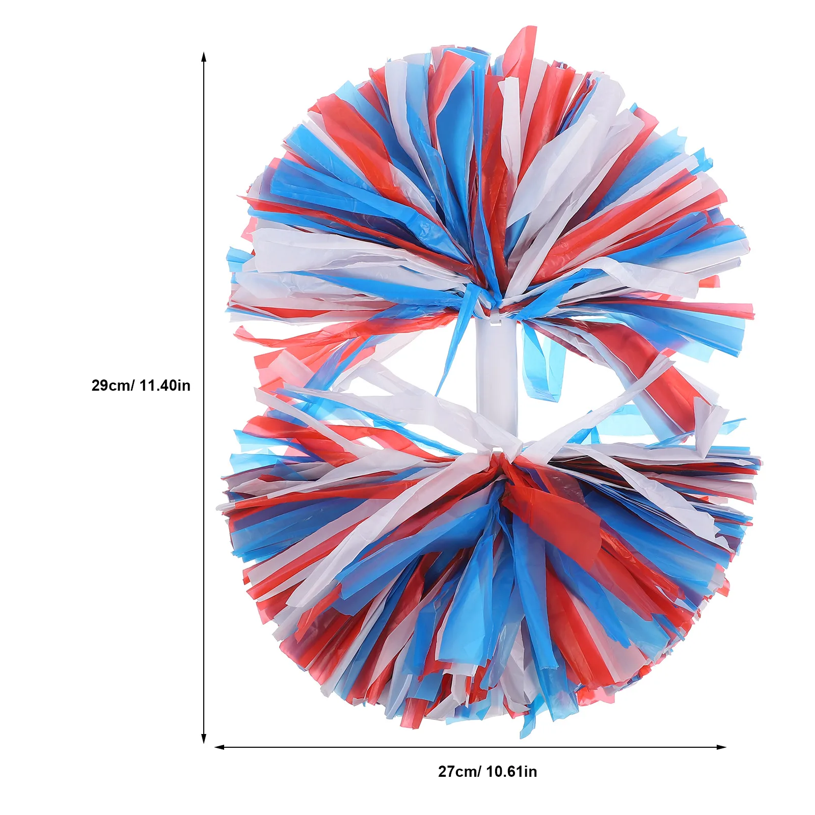 2pcs Cheerleader Pom Poms Bright Reusable Pet Pe Material Cheerleading Props For Sports Dancing Festival Gymnastics Outdoor Team