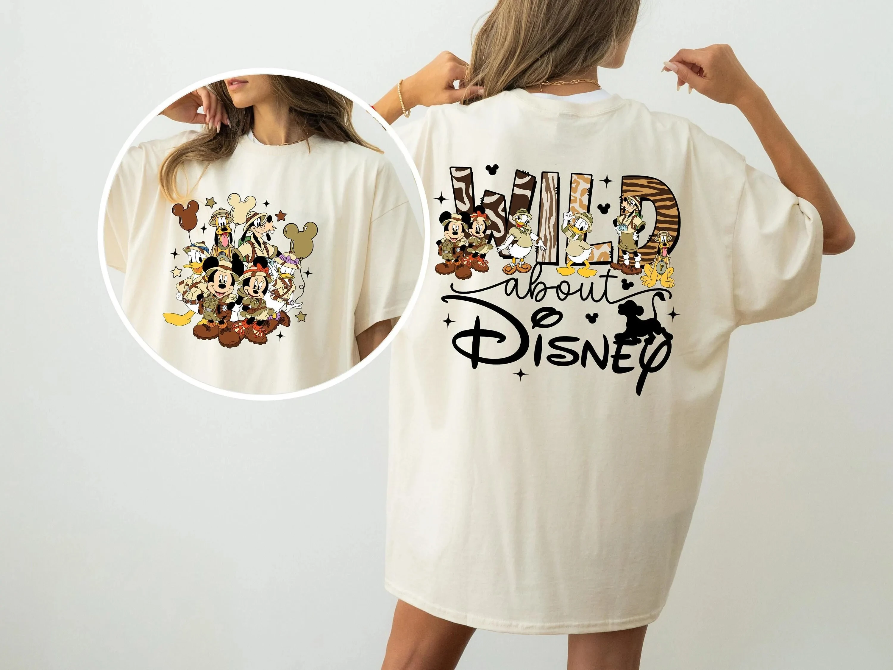 

Рубашка Wild about Disney Рубашка для семейного отдыха Рубашка с изображением королевства животных Рубашка Safari Disney Рубашка Wild Trip Рубашка Micky and Friends