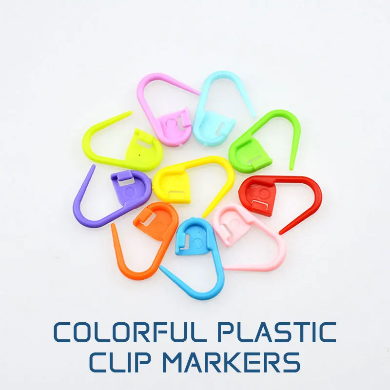 10/20/50/100 pcs Colorful Plastic Stitch Markers U-Groove Knitting Clips for Crochet Sewing 10 Pack Craft Safety Pins