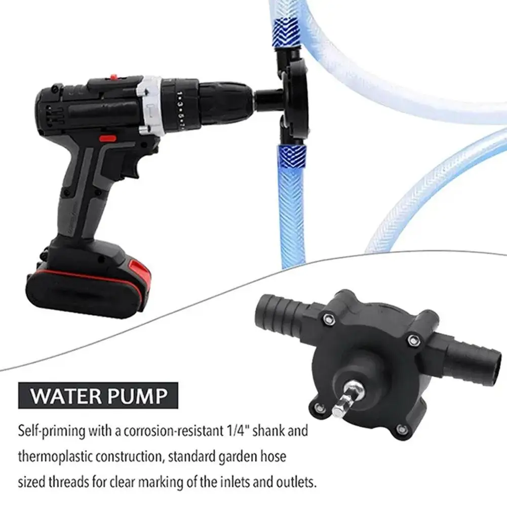 Electric Drill Pump Cordless Household Diesel Oil Fluid Water Pump Screwdriver Hand Drill Self Priming Pump