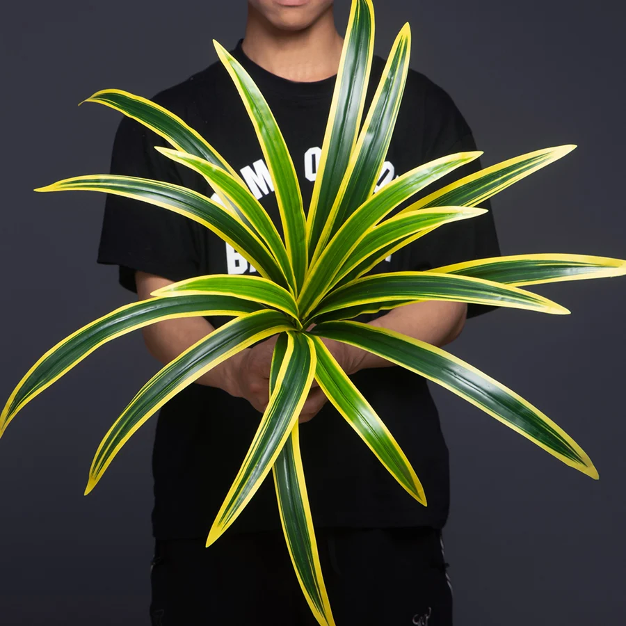 60 cm künstliche Orchideen- und Chlorophytum-Pflanzen, Kunstpflanzen mit fallenden Blättern, künstliche Spinnenpflanzen für die Dekoration von Zuhause und Geschäften – Detail 8