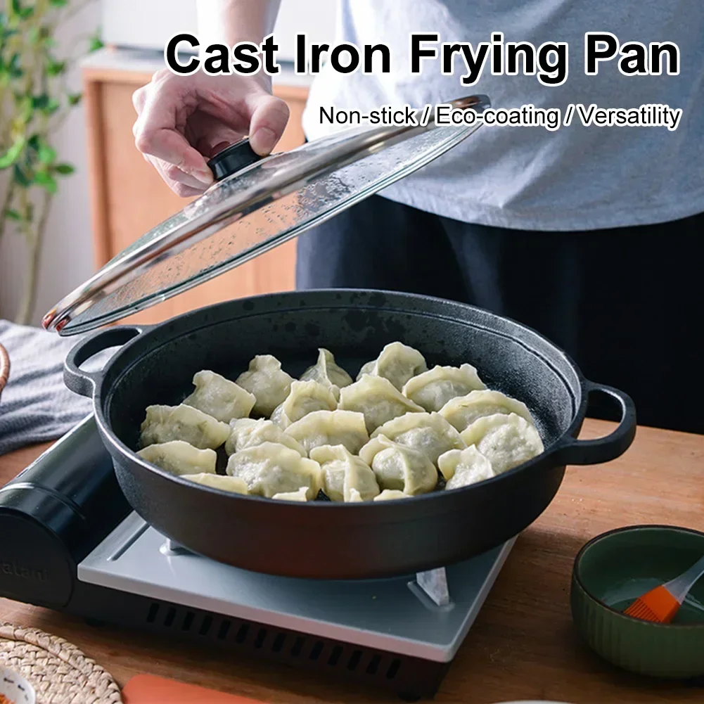 8.7/9.8/11/11.8inch Cast Iron Skillet, Perfect for Induction, Gas Stoves & Outdoor Cooking