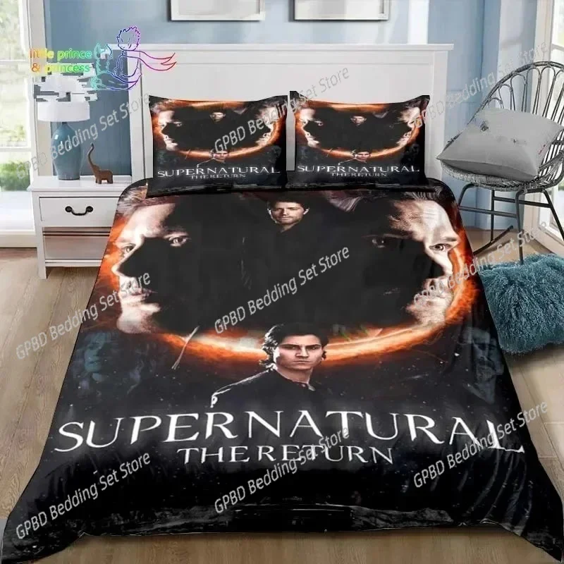 Sci-fi Drama Series Supernatural Bedding Set Single Twin Full Queen King Size Bed Set Adult Kid Bedroom 3D Print Bedding Gift